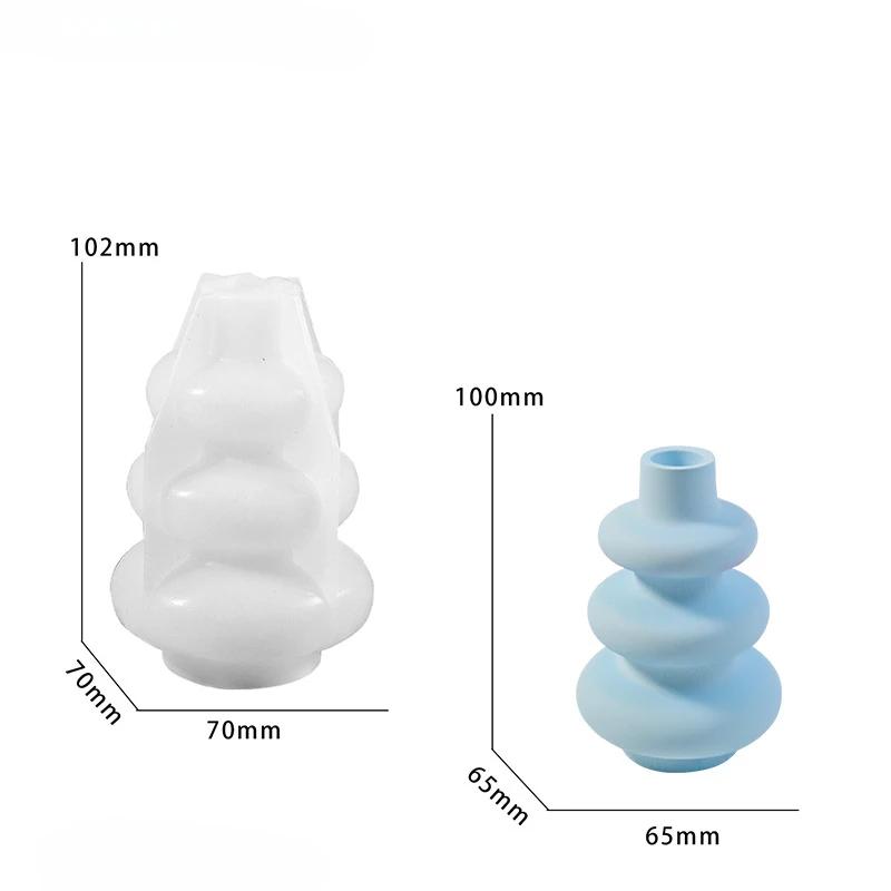 Irregular Vase Silicone Mold DIY Vase Ornament Decoration Plaster Cement Mold Crafts Home Decoration