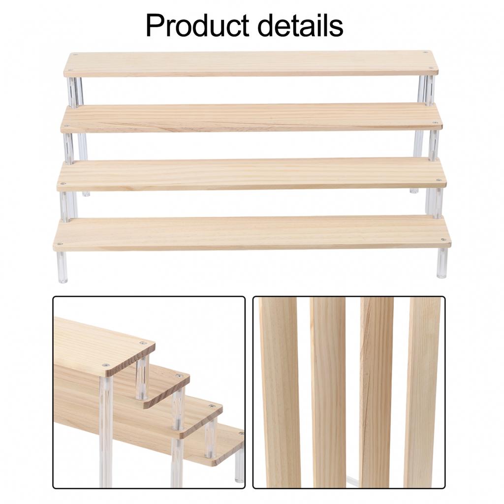 Collectibles Display Acrylic Display Rack Wooden Ladder Rack