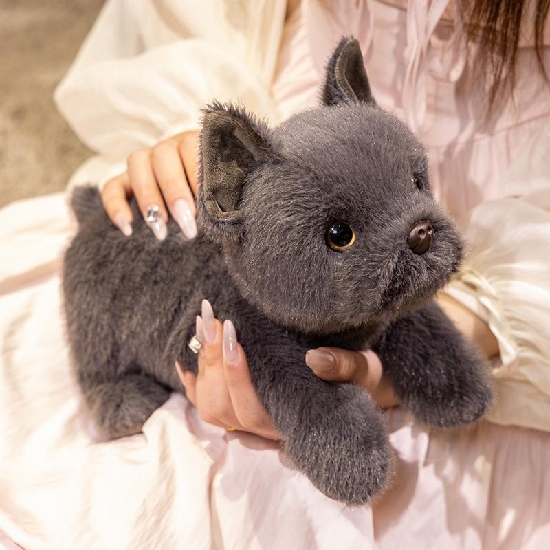 30CM Simulation Lying Bulldog Plush Toys Lovely Bulldog Pillow Stuffed Dogs Dolls Nice Birthday Gifts Back To School Anime Gifts