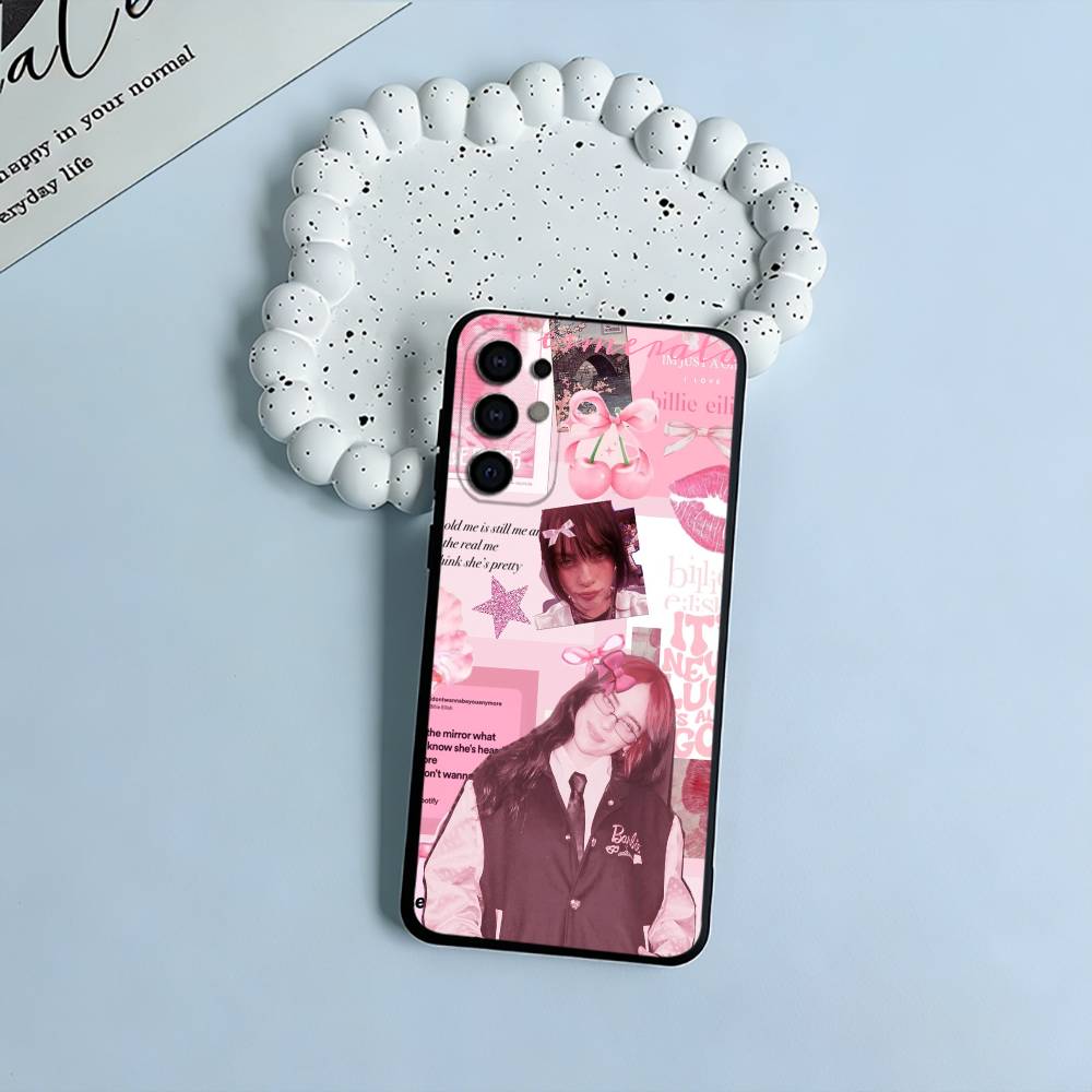 Gen Z talented singer-Billie E-Eilish Black Soft Silicone Phone Case for Samsung S25, S24, S21, S22, S23, S30, Ultra, S20, Lite
