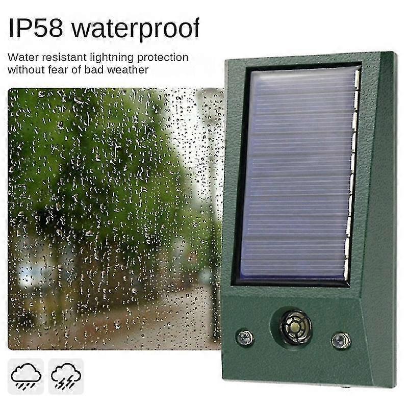 Mini Electronic Ultrasonic Bird Repellent Waterproof Bird Scare Pigeon Deterrent Strong Led Flashing Pest Repellent For Yard TW