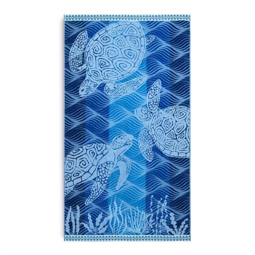 Large Beach Towel 102cm X 183cm (Turtle Time)