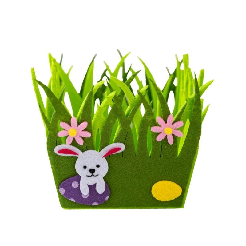 Barevný velikonoční netkaný košík s krásným vzorem Ideální pro rodinná setkání a školní aktivity Snadno se čistí