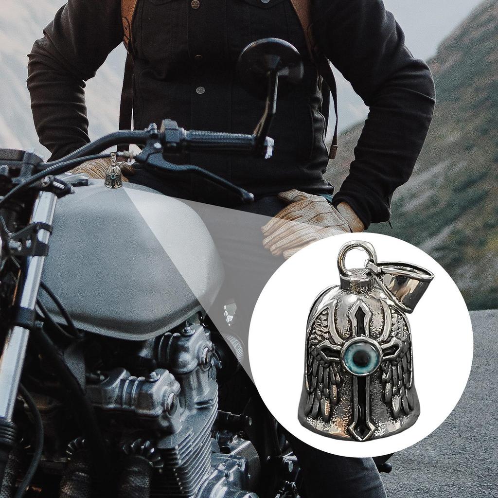 Motorcycle Bells Single-Eye Luck Bell for Motorcycle Punk Art Alloy Ornament Riding Protective Accessory for Riders Weekend