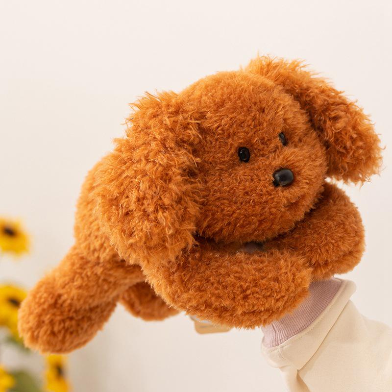 Sait Dudu Puppy Pose Plush Toy - Healing Teddy Dog Doll Gift Pillow for Girls