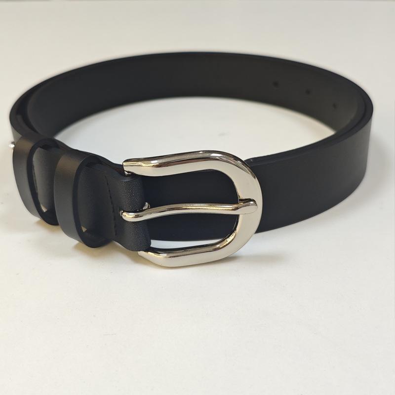 

elt, orean style new leather pin buckle belt, young women s retro advanced sense, simple and versatile belt 103*2.8cm (supports customized size and color) чорний