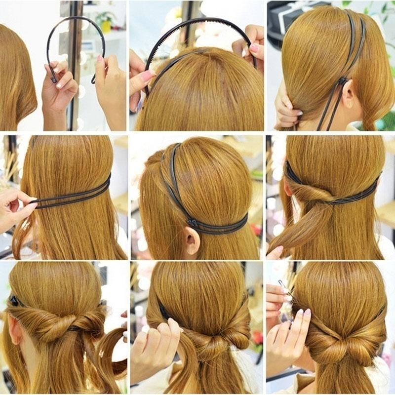 Double-Layer Adjustable Headband Elastic Hair Hoop Hair Rope Fashion Versatile Hair Accessories For Women And Girls