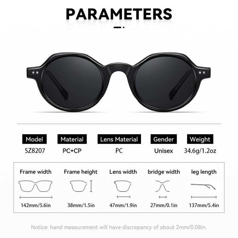 2026 Fashion Oval Sunglasses Outdoor Sports UV400 Sun Protection Glasses Men's Retro High-Quality Acrylic CP-Plugged Goggles