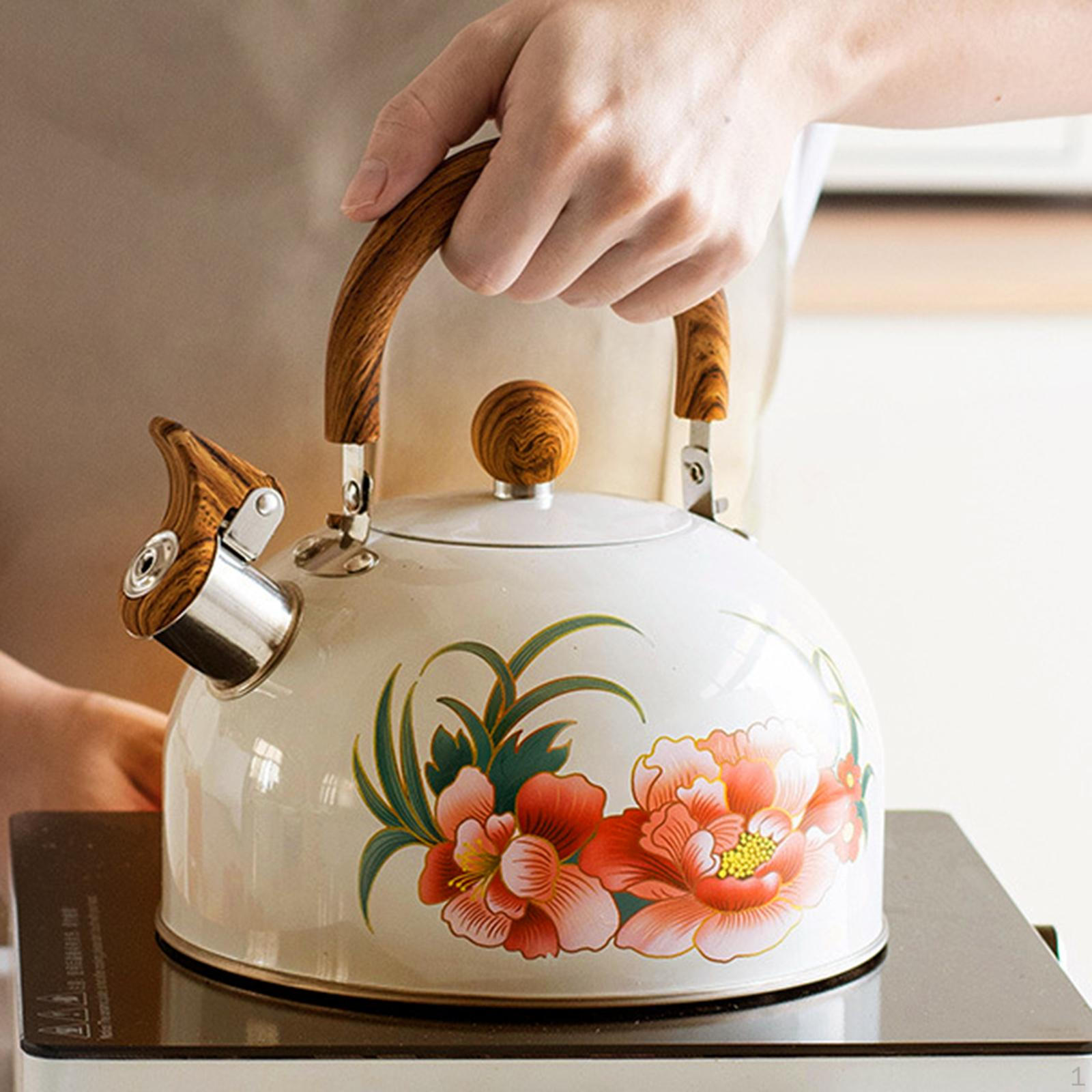 

Чайник со свистком Вода Легко переносить для газа индукции Легкий с ручкой против ожогов