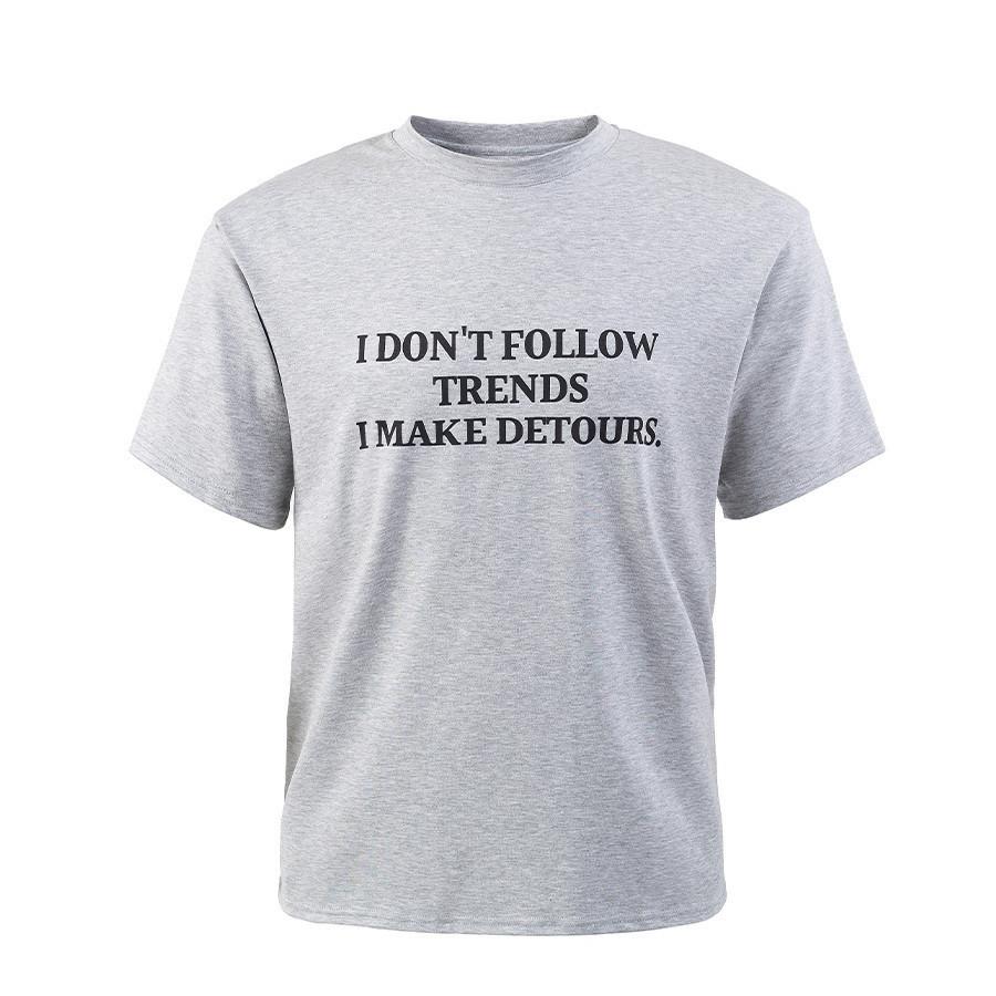 

26ss I Dont Follow Trends Printed ShortSleeved Cotton TShirt S Size Summer New Style Mens and Womens Trend S