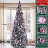 Retractable Folding Christmas Tree with Lights - Easy Setup for a Cozy Holiday Atmosphere