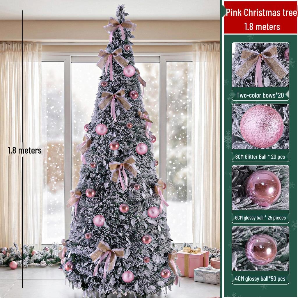 Retractable Folding Christmas Tree with Lights - Easy Setup for a Cozy Holiday Atmosphere