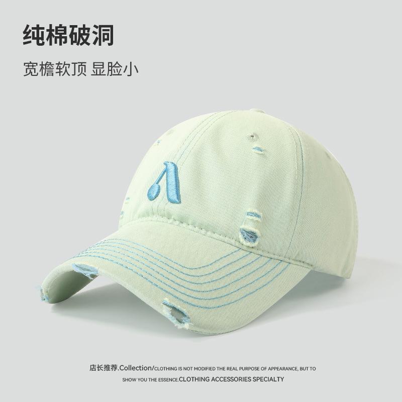 

Washed hat women s spring summer fashion embroidery wide brim deep top cap One size fits all (55-59cm)