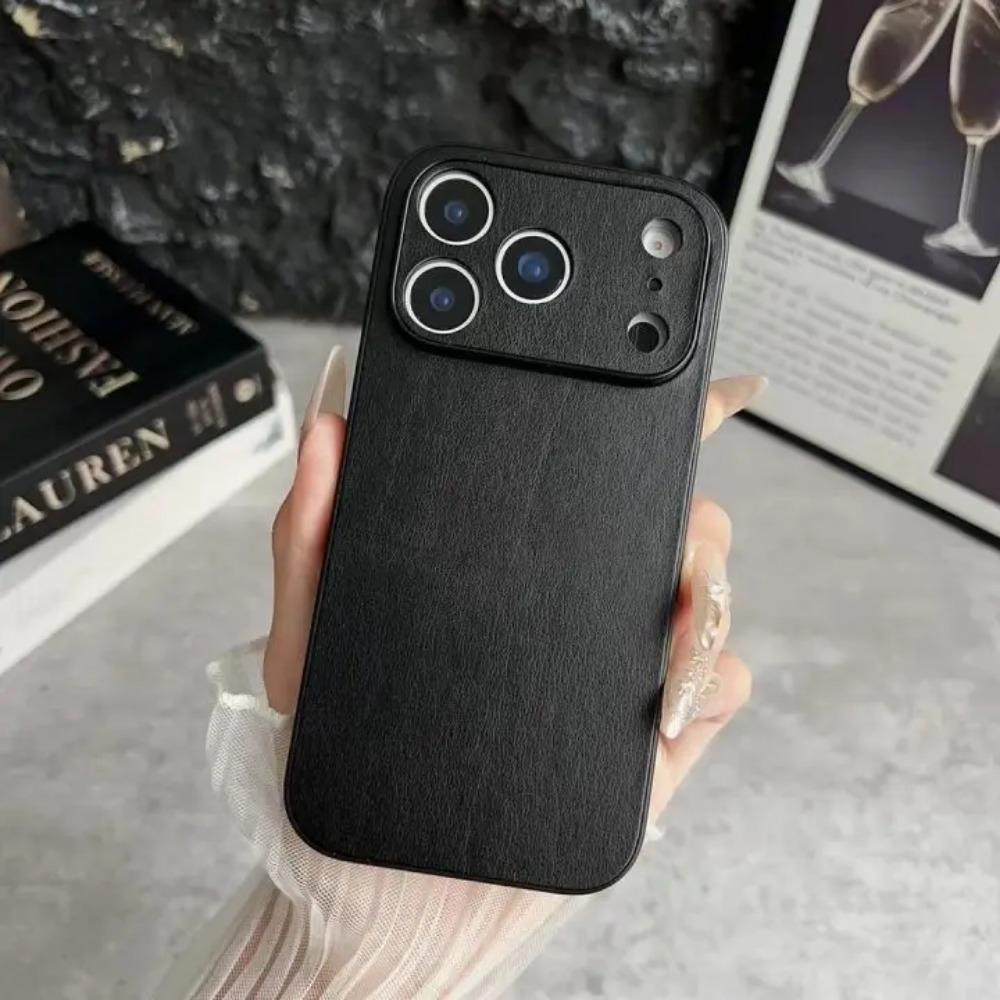 Luxury High Quality Business Leather Phone Case For iPhone 17 16 15 14 13 12 11 Pro Max Plus 17 Air Sillicone Soft TPU Cover
