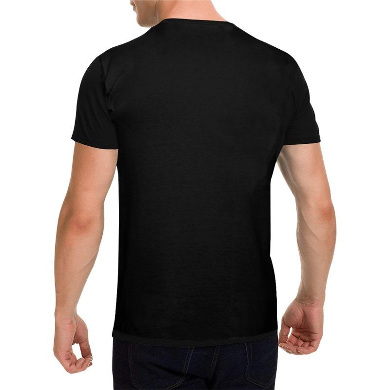 European sizes Men's Graphic T-Shirt - Dancing Moon Skeleton Design, Black Short Sleeve Crew Neck Tee for Adults
