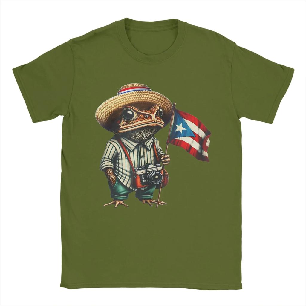 Bad Bunny Puerto Rico Coqui Frog Boricua Puerto Rican Flag Taino Tshirts For Unisex 100 Cotton Tee Short Sleeve T Shirts Clothes