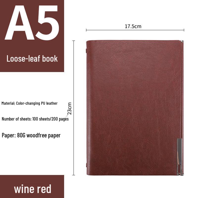 A5 Loose-Leaf Thickened Business Diary and Notepad