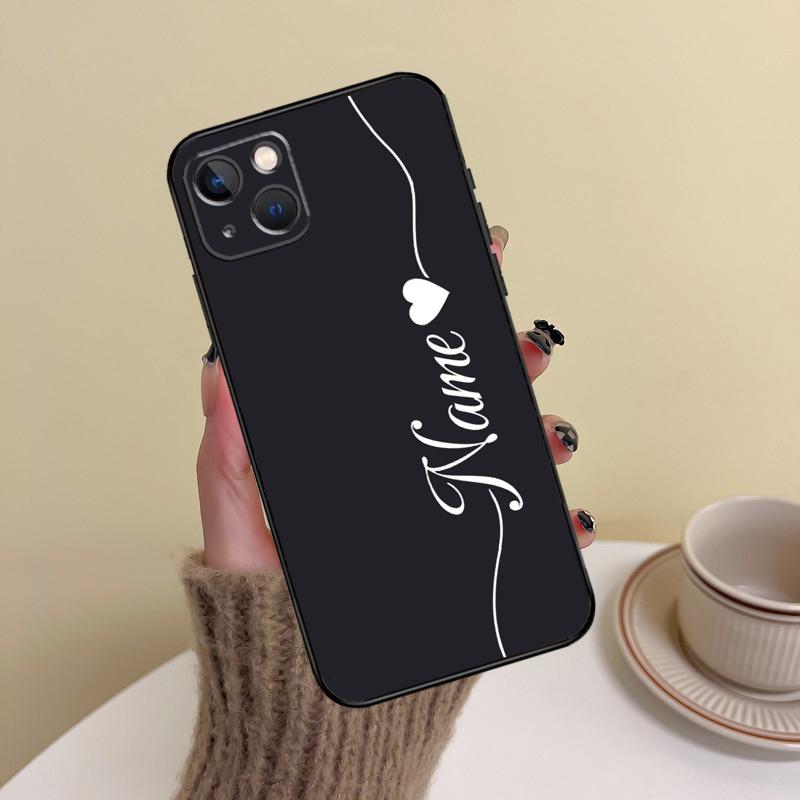 

Персонализированный чехол для телефона с инициалами имени для iPhone 15 14 Plus 11 12 13 16 Pro Max Mini 7 8 X XR XS Max iPhone 12