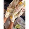 Printed Long Sleeve Shirt Shorts Set Print Long Sleeves Shirt Shorts Suit