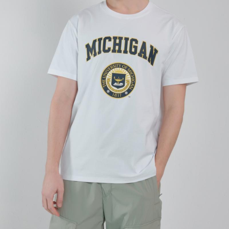 Michigan Men S caSual ShorT Sleeve T ShirT SelecT 1