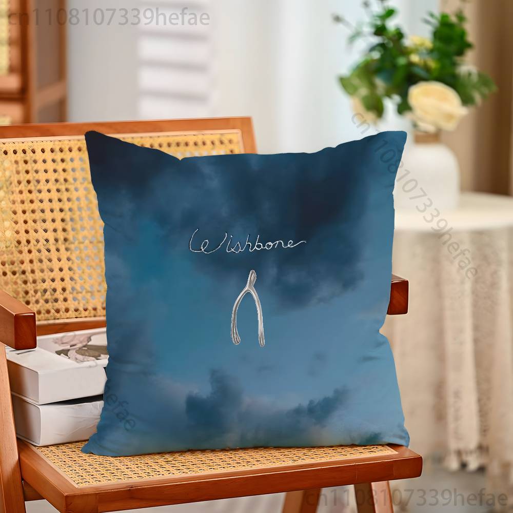 CConans Gray Wishbones Pillow Case Plush Pillow Cases Home Decoration Pillow Cover for Sofa Bed Chair Living Room