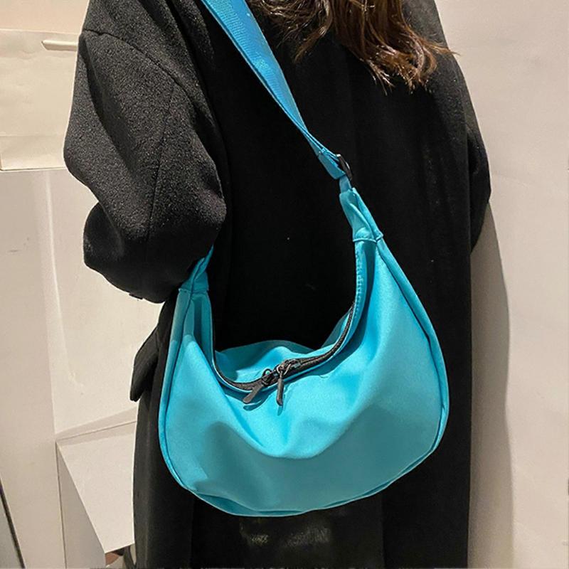 Women Chest Bag Half Moon Shape Adjustable Large Capacity Crossbody Bag Fanny Bag for Daily Life