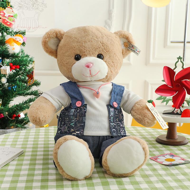 

Новая милая одетая пара кукла-медведь плюшевая игрушка мультяшный плюшевый мишка кукла подарок на день рождения для девочек 32cm（0.17kg）