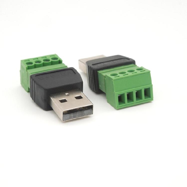 USB 2.0 A Male Screw Terminals Adapter Converter Solderless Design For Data Extension And DIY Applications for Installers