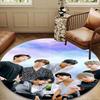 K-pop Music Group Round Rug for Livingroom,Bedroom, Palyroom, Chair Rug, Area Rug, Circle Carpet, Large Size Fan Christmas Gift