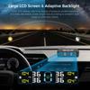 Universal Solar-Powered TPMS with LCD Display - External/Internal Sensors, IPX7 Waterproof, Real-Time Monitoring System