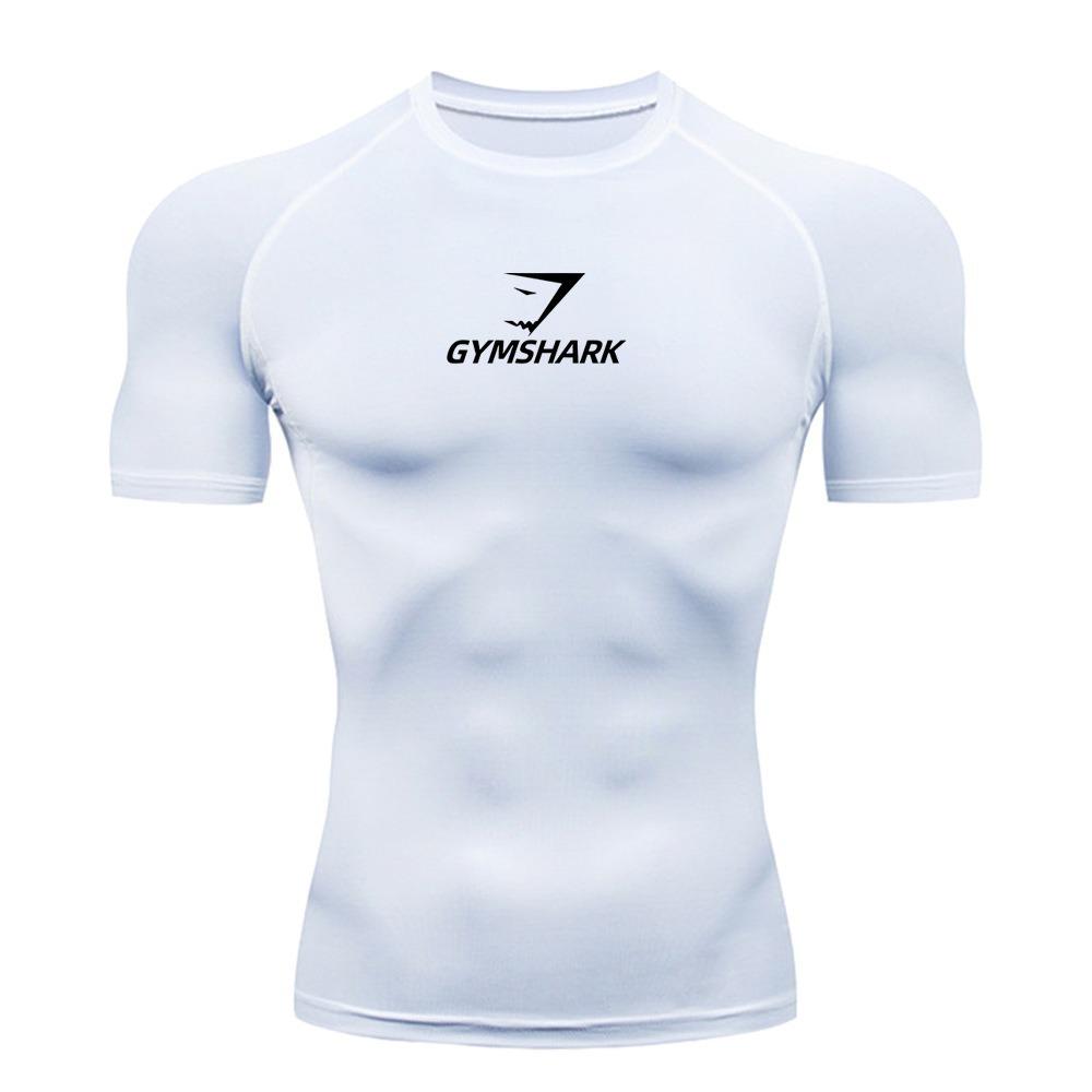 GYMSHARK Shark Short Sleeve Fitness T-shirt - Breathable, High Elasticity, Quick Dry.