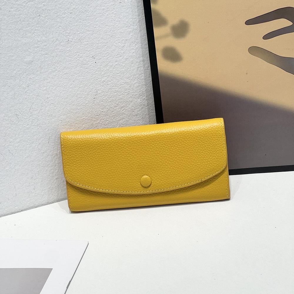 Leather Niche Bag Women'S Long Wallet Soft Cowhide Wallet Clip Fashion Hand Wallet 5115