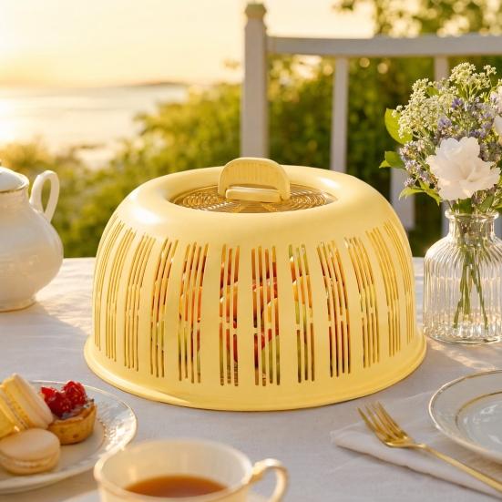 Mesh Food Cover for Outdoor Dining, Foldable Vegetable Fruit Protector Screen, BBQ Picnic Camping Food Shield, Pest Fly Mosquito Net Dome