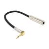 Audio Cable 90 Degree Right Angle High Fidelity 0.2m 3.5mm To 6.5mm/6.35mm AUX Extension Cord for Microphone