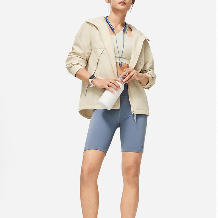Li Ning Fitness Series Trench Coat Women's Sand Gravel Gray AFDU080-1