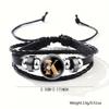 26 Letters A-Z Handmade Leather Bracelet Woven Multi-layer Punk Id Name Friendship Couple Bracelet