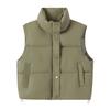 New Winter Down Cotton Clothes Vest Stand-up Collar White Vest Short Sleeveless Light Vest Jacket Women's Clothing