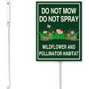 Do Not Mow Sign Do Not Spray Yard Sign Wildflower And Pollinator Habitat Wildflower Lawn Garden Sign 8x12inch Lawn Signs,Rustproof Farm Party Porch