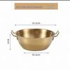 Juego de Cuenco para Vino de Arroz y Plato para Aperitivos de Acero Inoxidable con Doble Asa Estilo Coreano