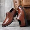 Man Fashion Leather Dress Business Derby Shoes For Men Wedding Shoe Square Toe Comfortable Lace Up Club Party