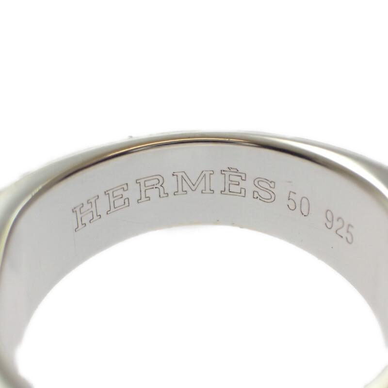 HERMES  #7(JP Size) 50  ring Silver925 Women