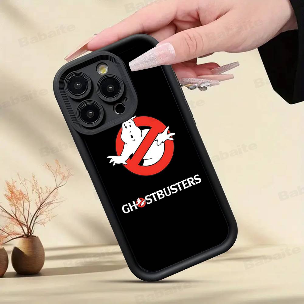 Movie-G-Ghostbusters Silicone Soft Phone Case For iPhone 17 16 15 14 Plus 13 12 Mini 11 Black Cover