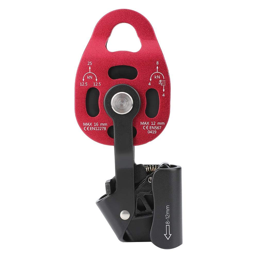 

Keenso Climbing Pulley, 25kN, 8-12mm Heavy-Duty Single Swivel Aluminum for Mountaineering, Hoisting, Caving, Rescue, Aerial Work, and Heavy Lifting