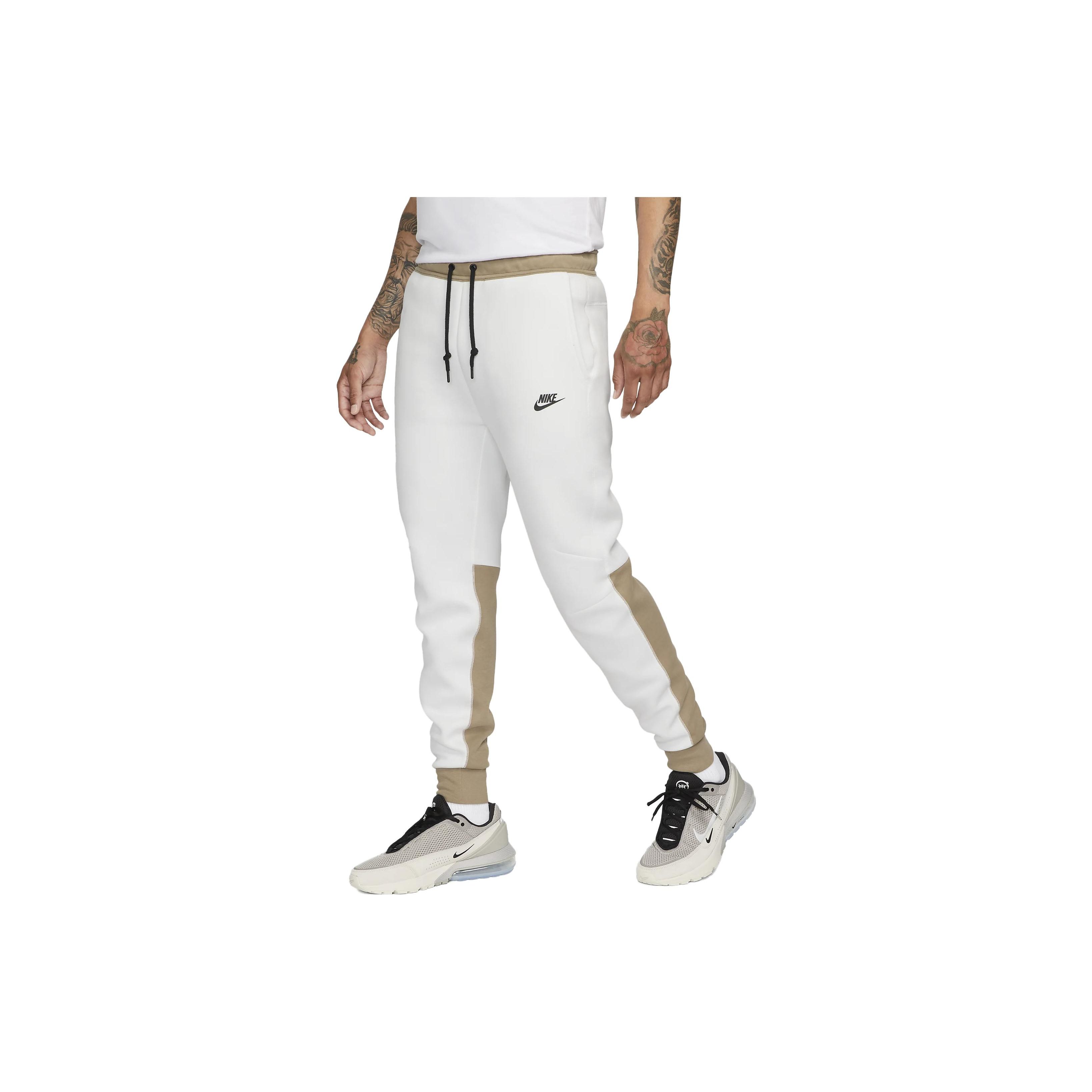 

Nike Tech Fleece Joggers White/Khaki Men Bottoms FB8002-121 XL