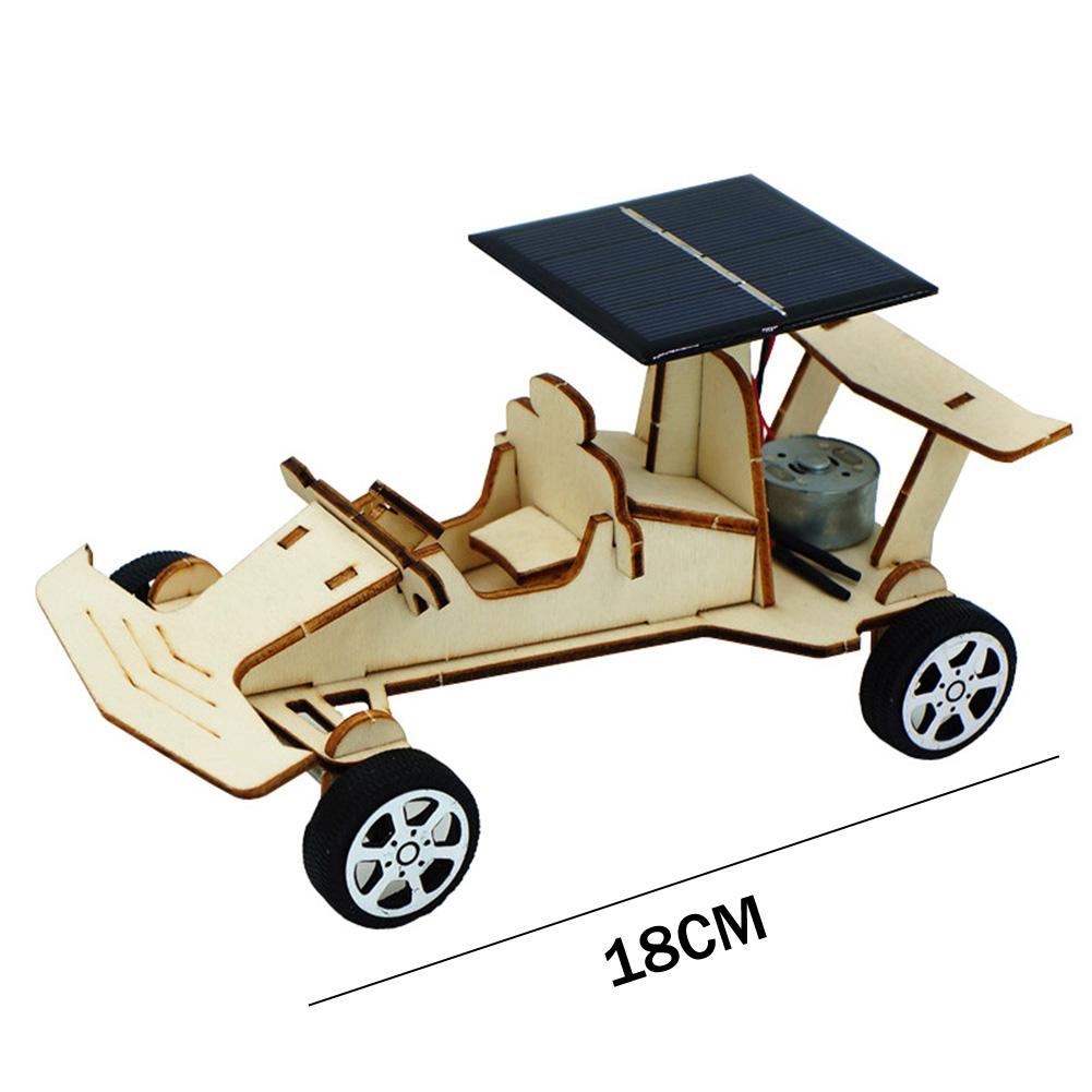 Mini Wood Tank Model DIY Educational Physics Experiment Toys Gift for Children Student Science Education Car Vehicle Toy
