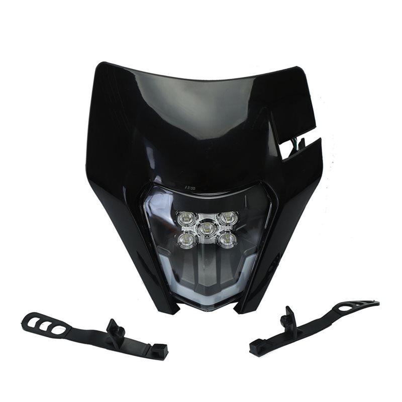 A28G-For SX-F SX EXC XC-W XC-F WR DRZ KLX KX YZ F Dirt Bike Compatible 12V LED Motorcycle Headlight Assembly
