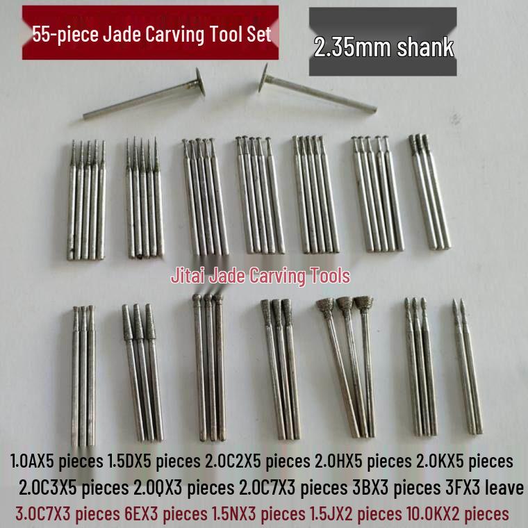 Diamond Jade Carving Tool Set: Polishing & Grinding Needles for Stone