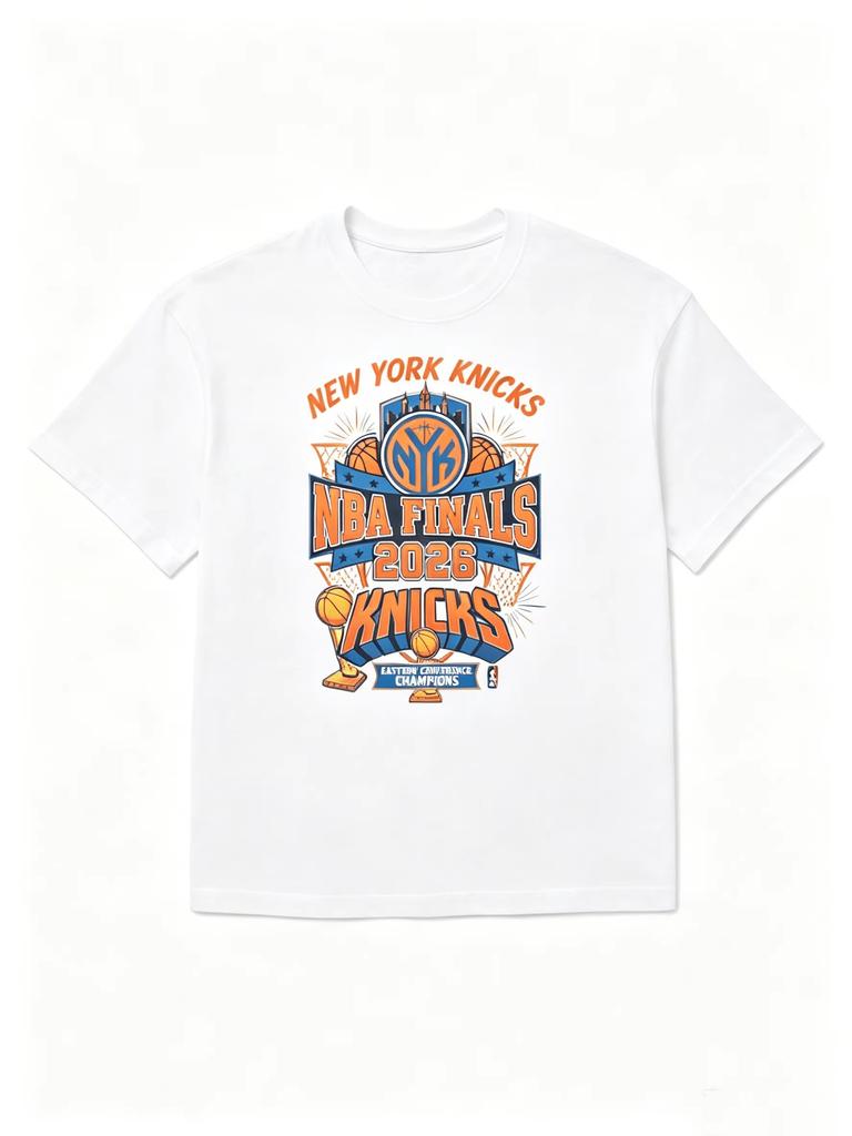 2026 New York Knicks Championship Singer Themed T-shirt, Men's Fashion Cotton Y2K Sheer Summer T-Shirt