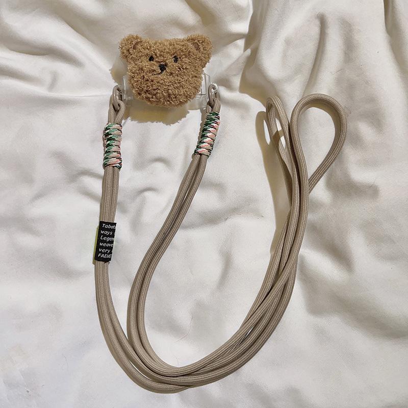 Cute Cartoon Plush Bear Doll - Long Crossbody Phone Lanyard, Durable Women's Shoulder Strap