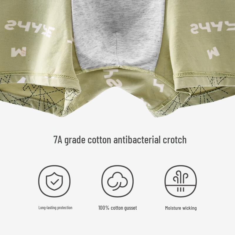 Fenteng Men's 7A Antibacterial Cotton Boxer Briefs